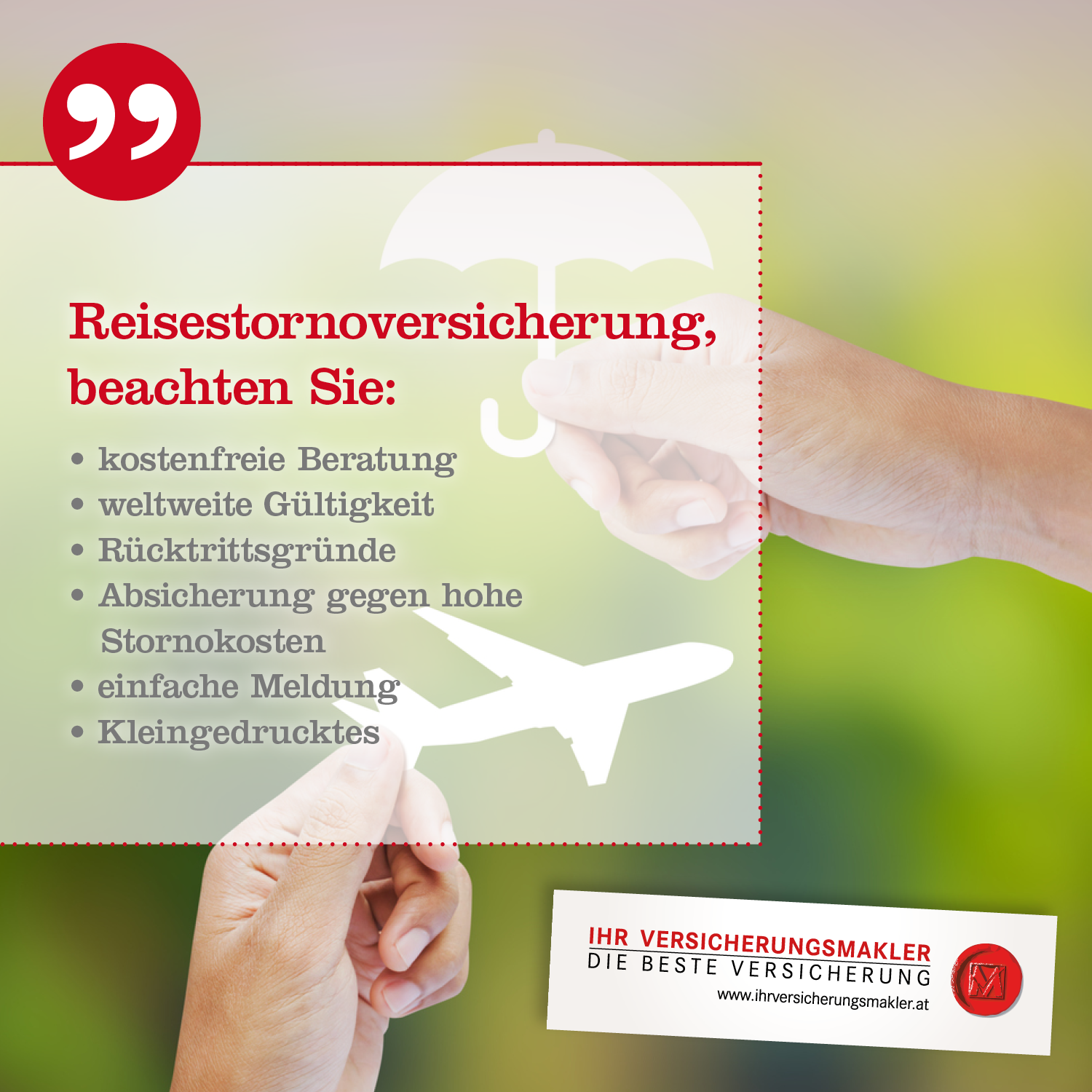 Reisestornoversicherung